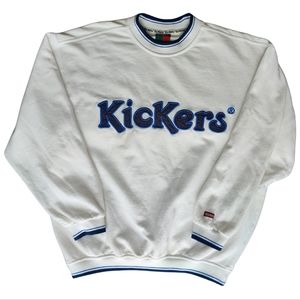 Kickers white and blue crew neck sweatshirt